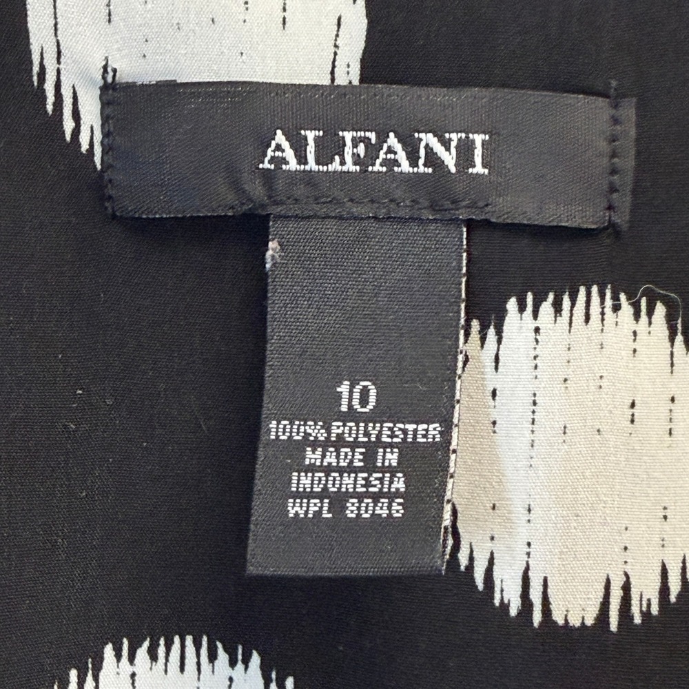 Alfani Minimalist Polka Dot Belted Dress Women Size 10 Classic Office Business - Picture 3 of 8